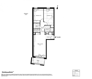t3 à la vente -   44600  SAINT NAZAIRE, surface 64 m2 vente t3 - UBI468672011